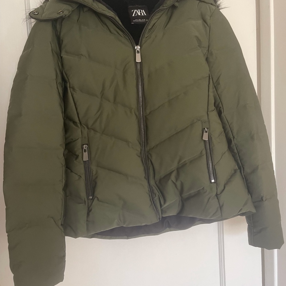 Zara Hooded Quilted Puffer Jacket